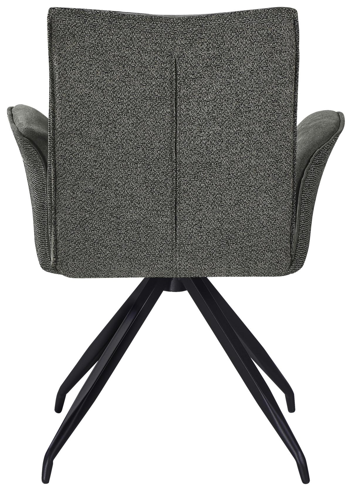 ŽIDLE S PODRUČKAMI NOVA - černá/zelená, Moderní, kov/textil (63/88/63cm) - Premium Living