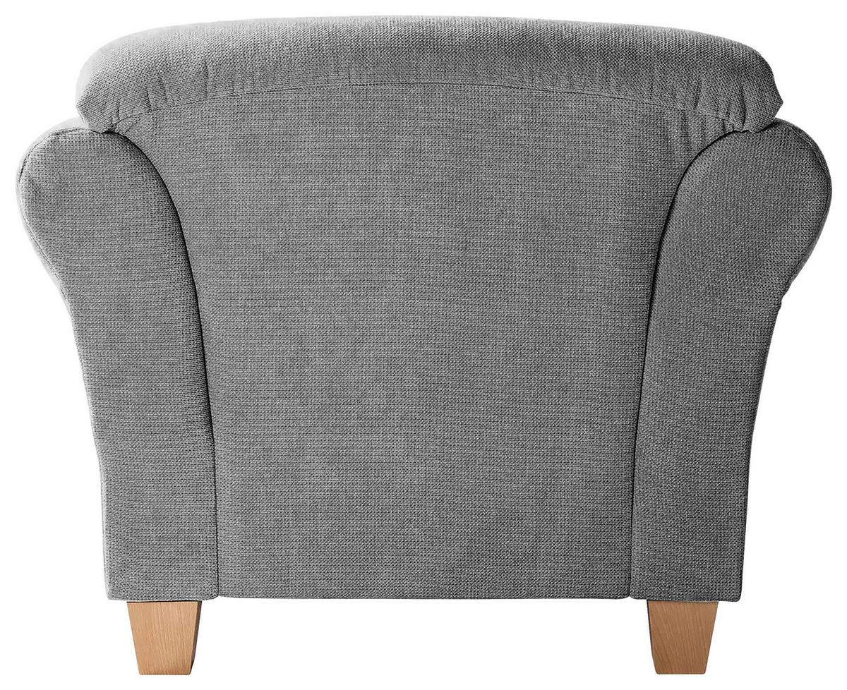 Sessel Gotland grau Rücken echt, 101x84x89 cm - Naturfarben/Grau, KONVENTIONELL, Textil (101/84/89cm) - Sit & More