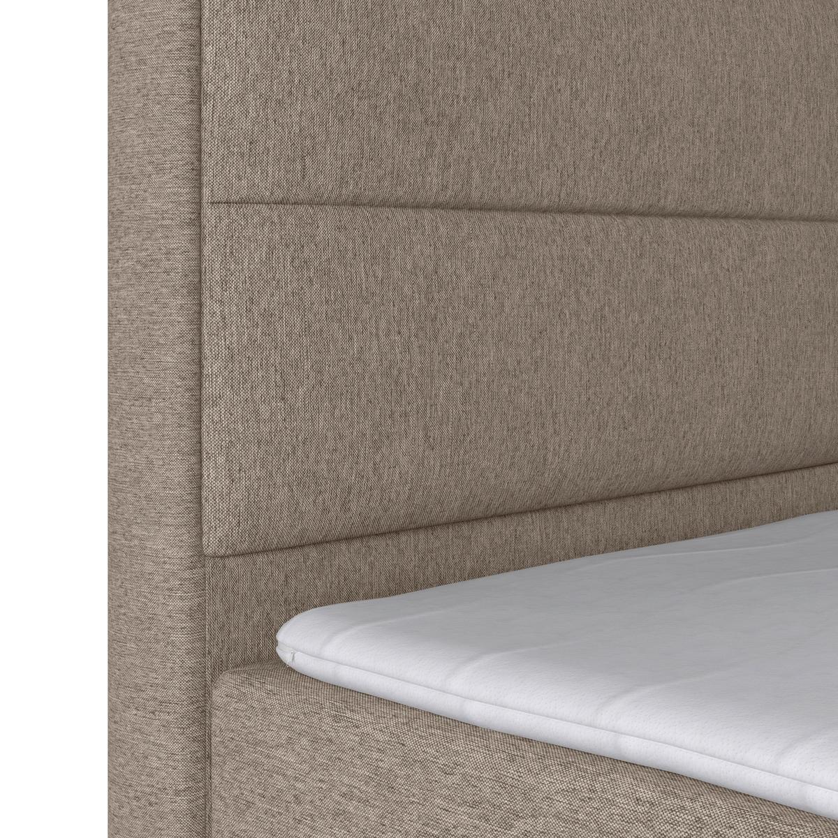 Boxspringbett mit Bettkasten Palermo 180x200 Beige - Beige/Schwarz, MODERN, Holz/Holzwerkstoff (180/200cm) - MID.YOU