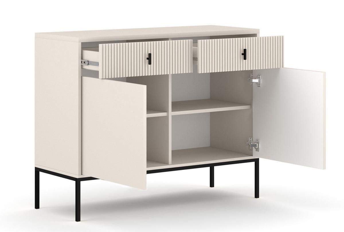 Komoda, kašmírová, š: 104,2 cm - kašmírová, Design, kompozitné drevo (104,2/82,6/39cm) - P & B