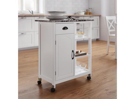 Servírovací Vozík Finlay - biela, Moderný (71/85/35cm) - Modern Living Servírovací Vozík Finlay - biela, Moderný (71/85/35cm) - Modern Living