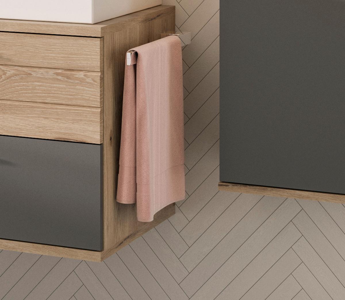 Handtuchhalter Zubehör Chromfarben B: 40 cm - Chromfarben, MODERN, Metall (40/25/5cm) - MID.YOU