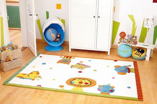 Kinderteppich Tiermotive Bunt Animal Festival 80x150 Cm - Multicolor/Weiß, Trend, Textil (80/150cm) - Sigikid