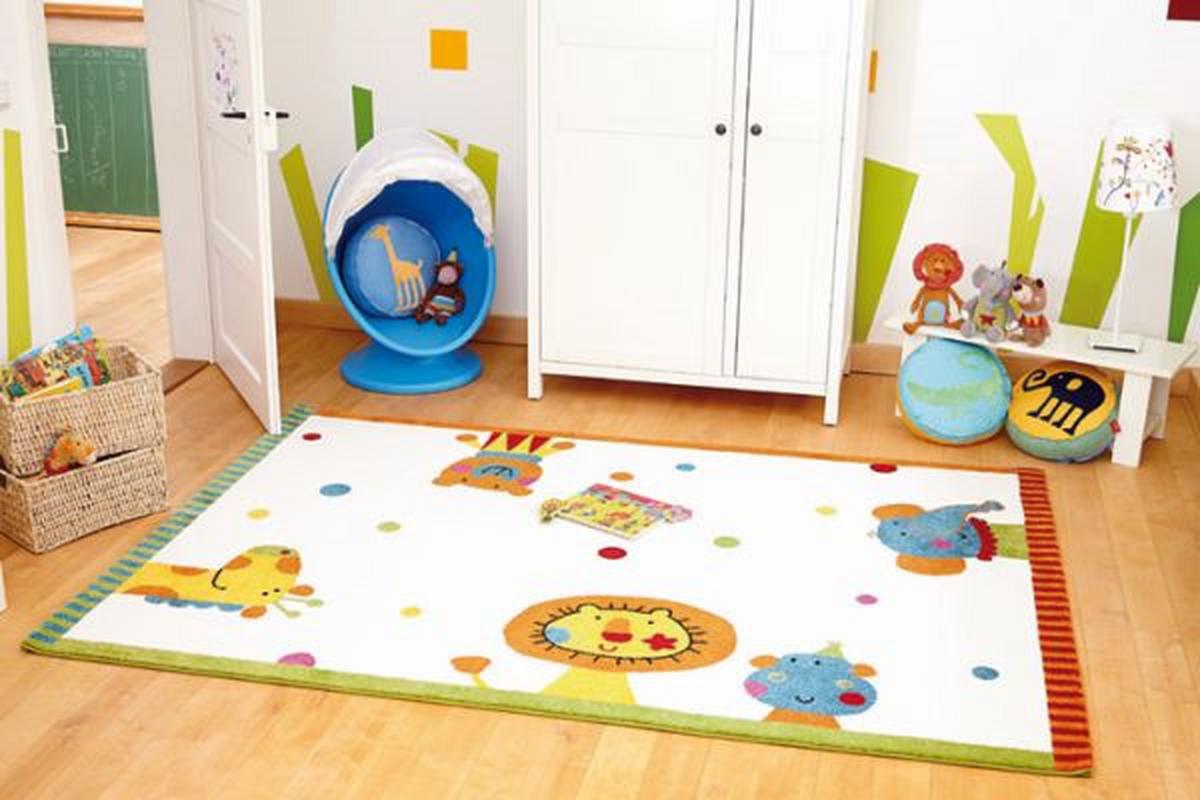Kinderteppich Tierbilder Bunt Animal Festival 120x170 Cm - Multicolor/Weiß, Trend, Textil (120/170cm) - Sigikid