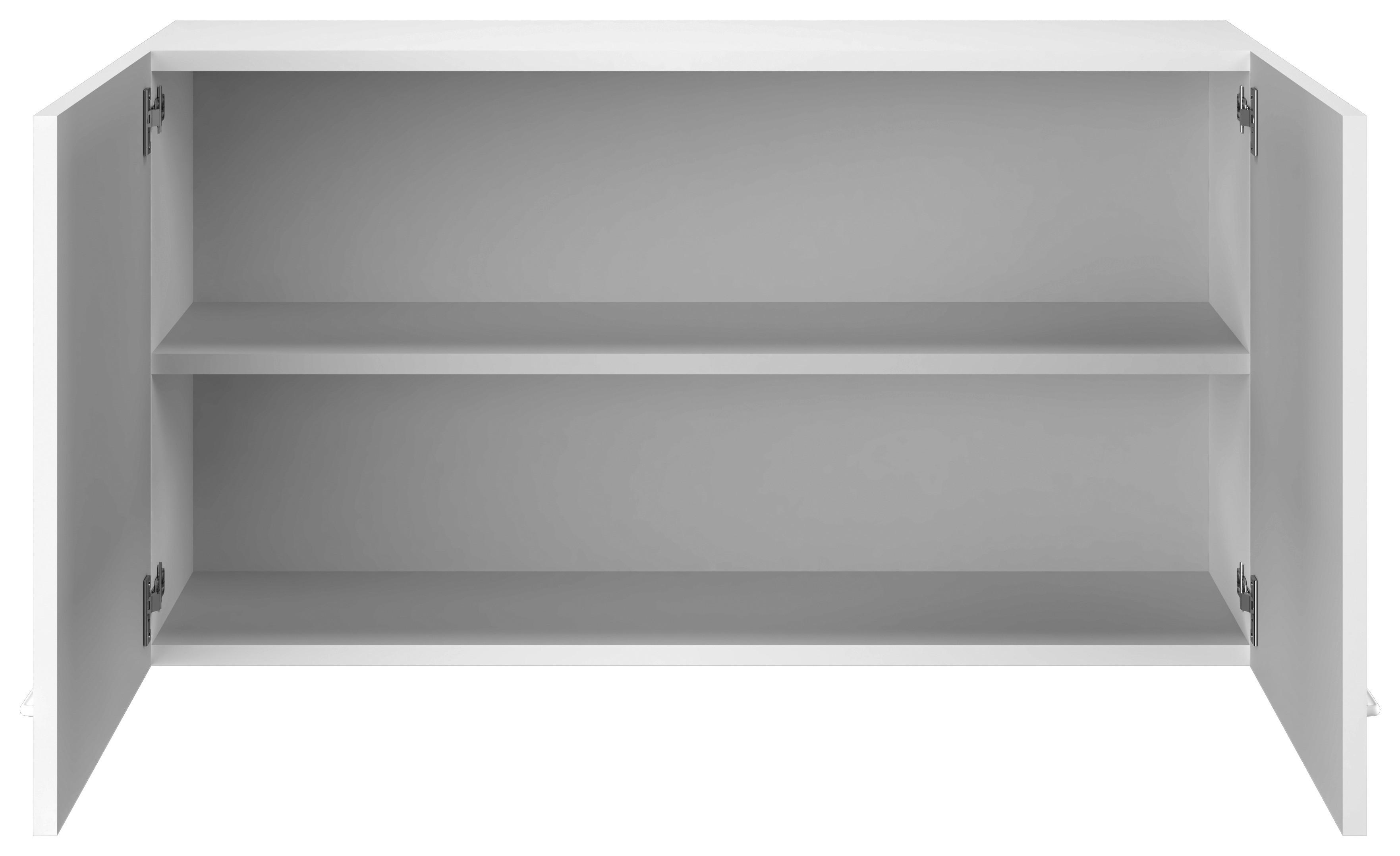 Küchenoberschrank Speed B: 100 Cm Weiß 2 Drehtüren - Weiß, KONVENTIONELL, Holzwerkstoff (100/54,8/32cm)