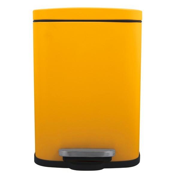 Treteimer Akira 5l Currygelb Metall LxBxH: 21,4x17,6x30 cm - Currygelb/Schwarz, Basics, Kunststoff/Metall (21,4/17,6/30cm)
