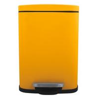Treteimer Akira 5l Currygelb Metall LxBxH: 21,4x17,6x30 cm - Currygelb/Schwarz, Basics, Kunststoff/Metall (21,4/17,6/30cm)