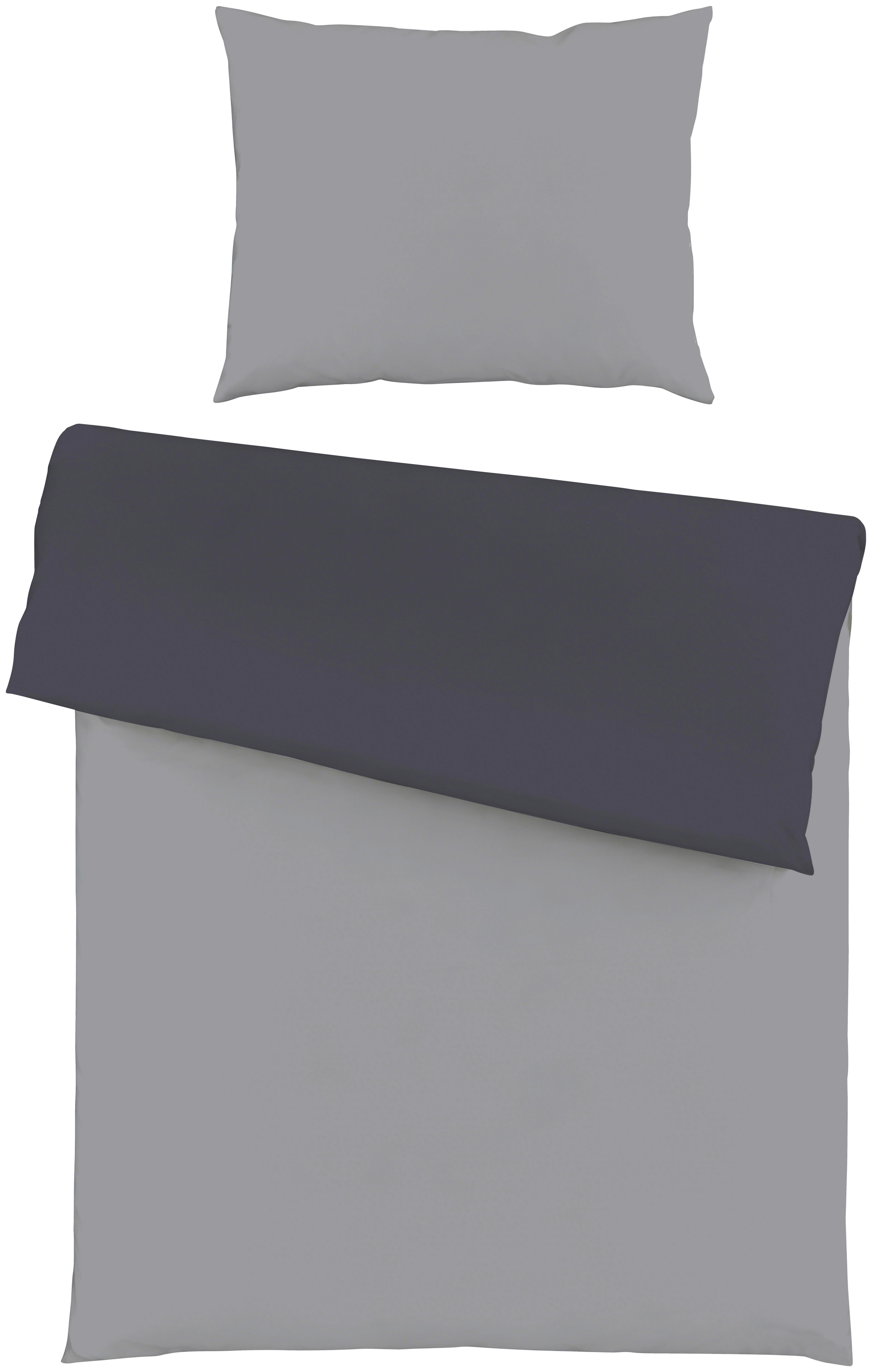 BETTWÄSCHE MALMÖ - CASHMERE TOUCH - Anthrazit/Silberfarben, MODERN, Textil - Luca Bessoni