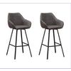 Barhocker-Set Casper Anthrazit B: 50 cm - Anthrazit/Schwarz, MODERN, Textil/Metall (50/112/60cm) - MID.YOU