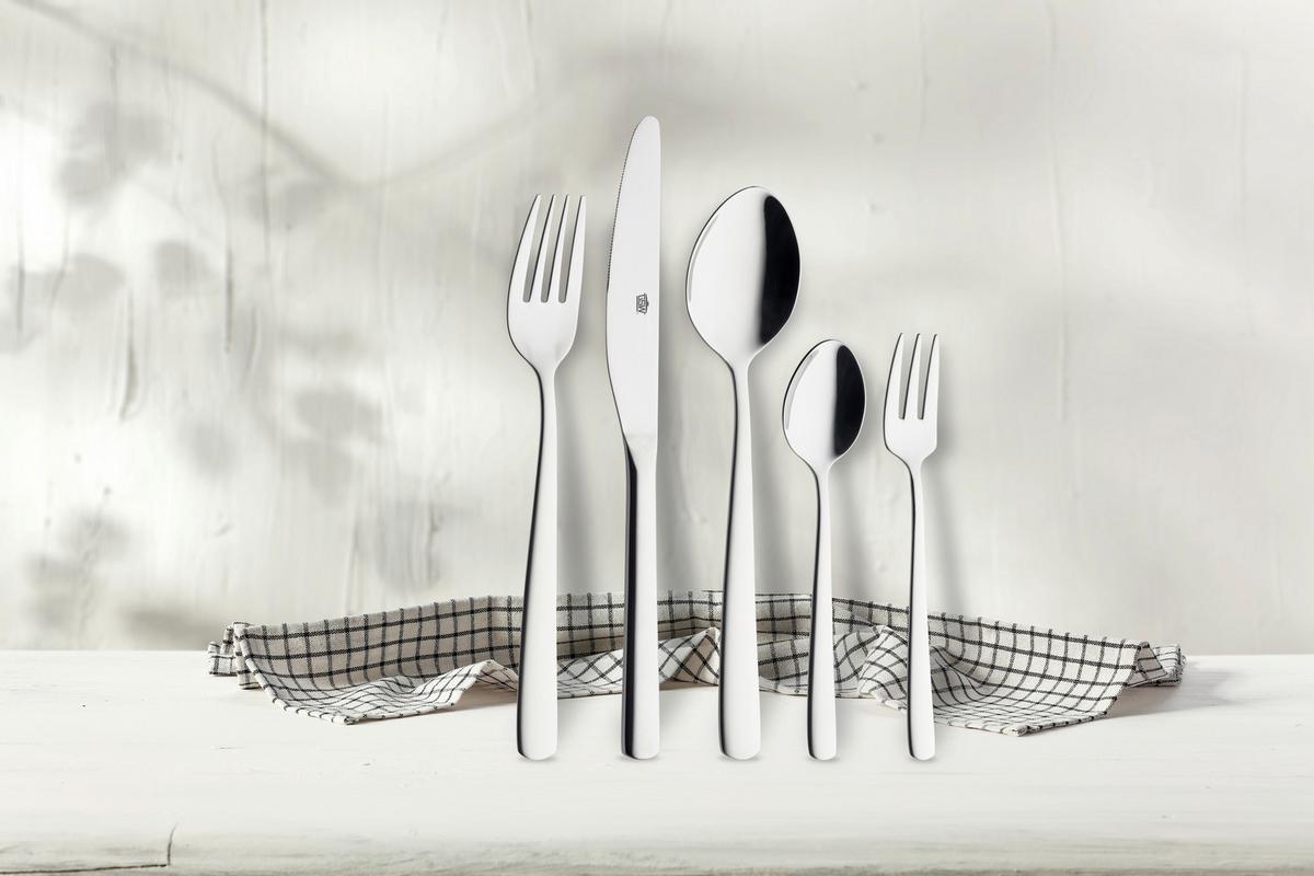 Besteckset 60tlg. Edelstahl 18/10, 60tlg. - Edelstahlfarben, Basics, Metall - GSW