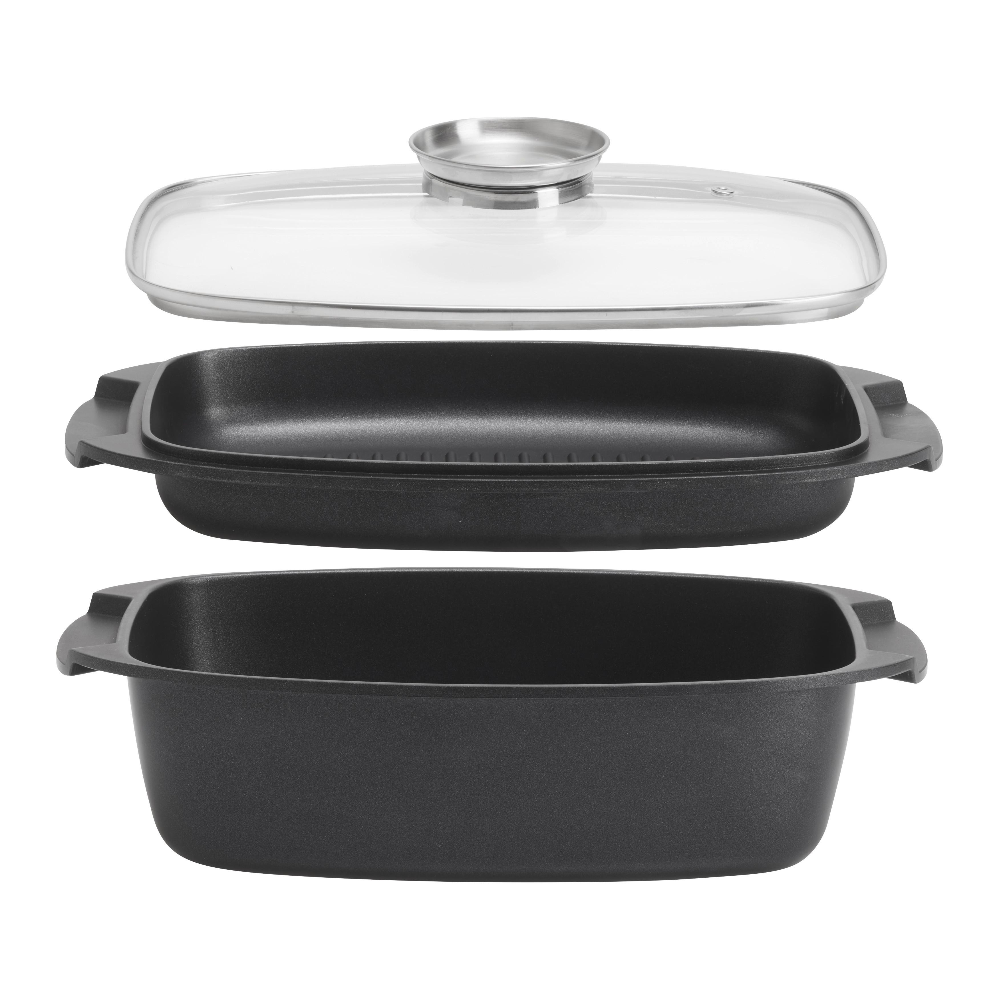 Pekáč BLACK LINE - čierna/číra, Konventionell, kov/sklo (32/10/20cm) - Gourmesto