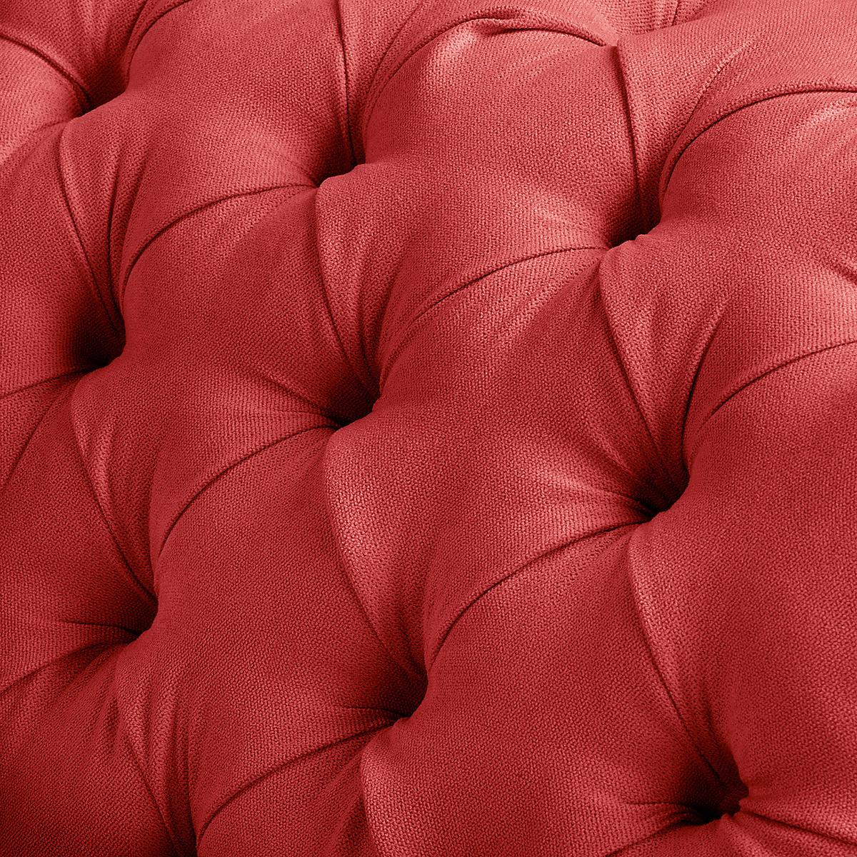 Récamiere Pako Rot B: 185cm - Rot/Braun, Design, Textil (185/93/75cm) - Livetastic