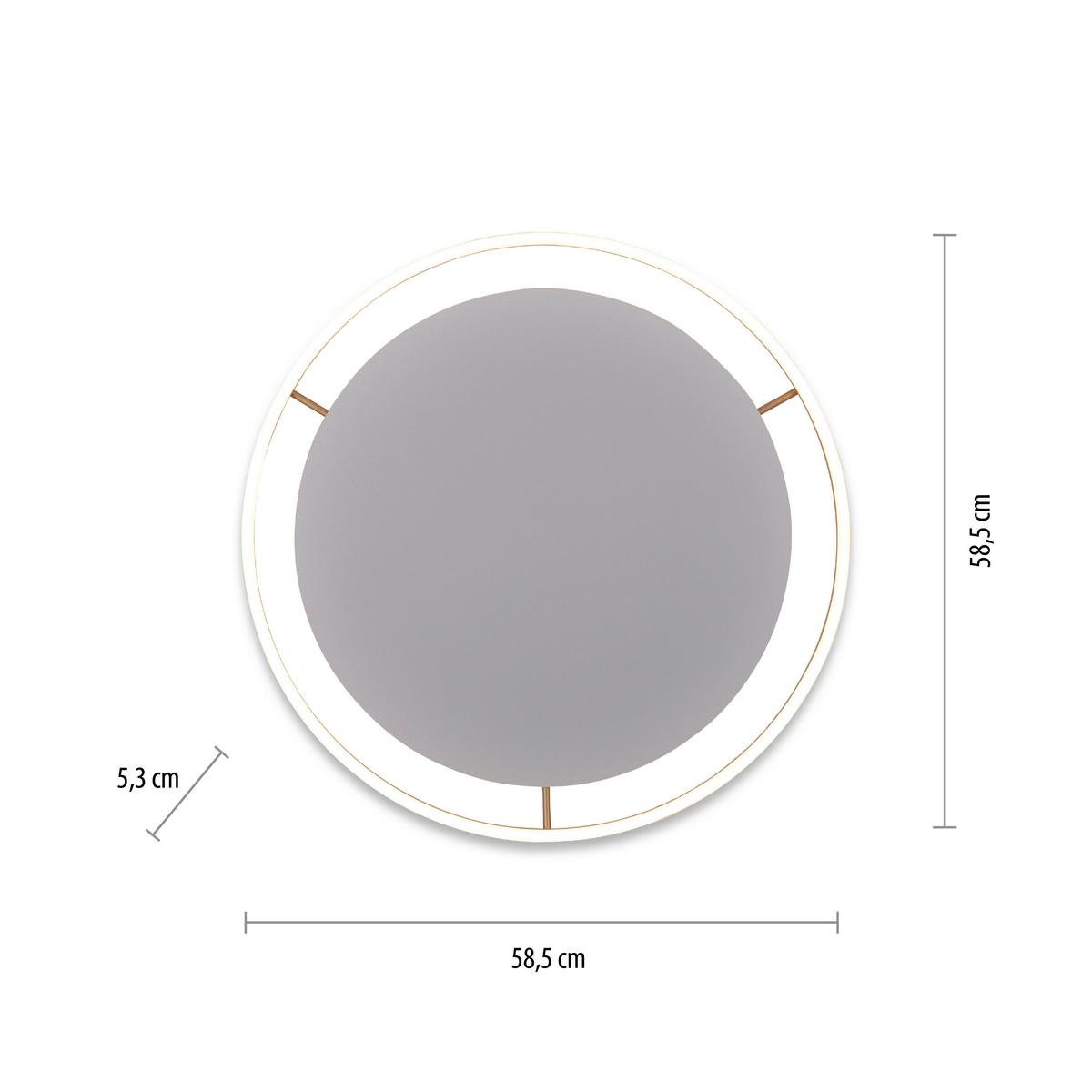 Led-deckenleuchte 15392-60 Riuts - Messingfarben, Design, Kunststoff/Metall (58,5/58,5/5,3cm)