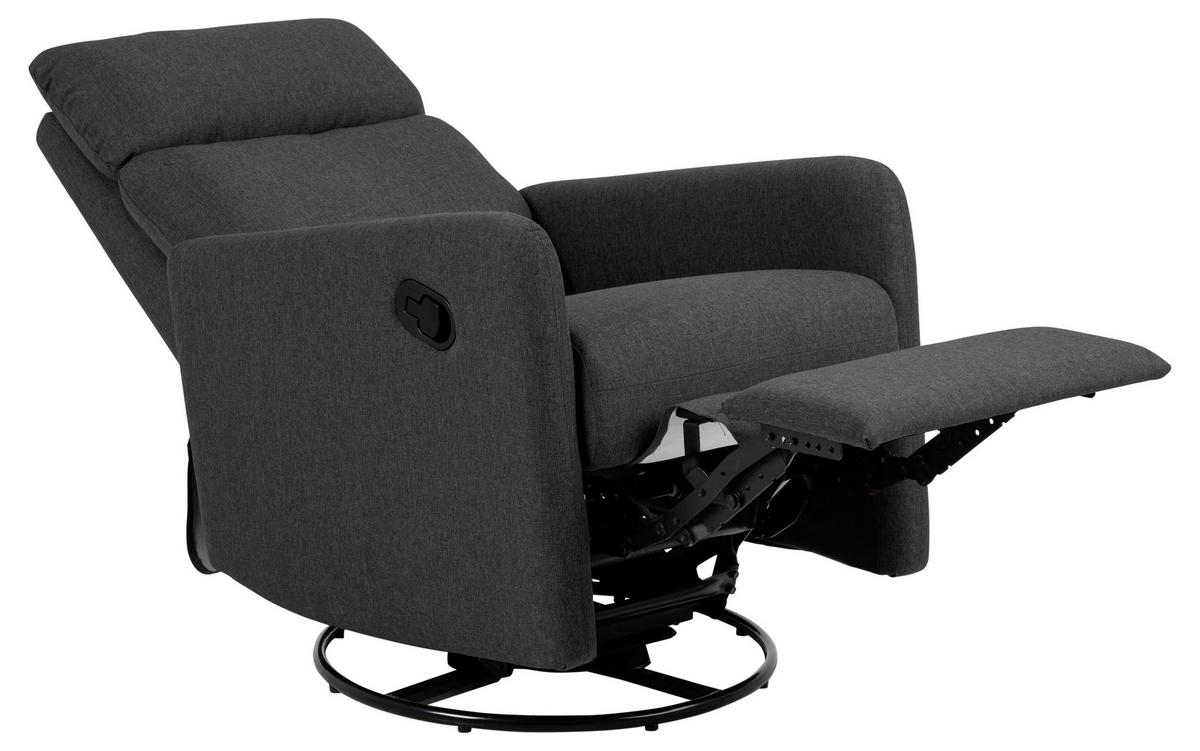 Fernsehsessel Mikkeli - Schwarz/Grau, KONVENTIONELL, Textil (93,5/99/67cm) - MID.YOU