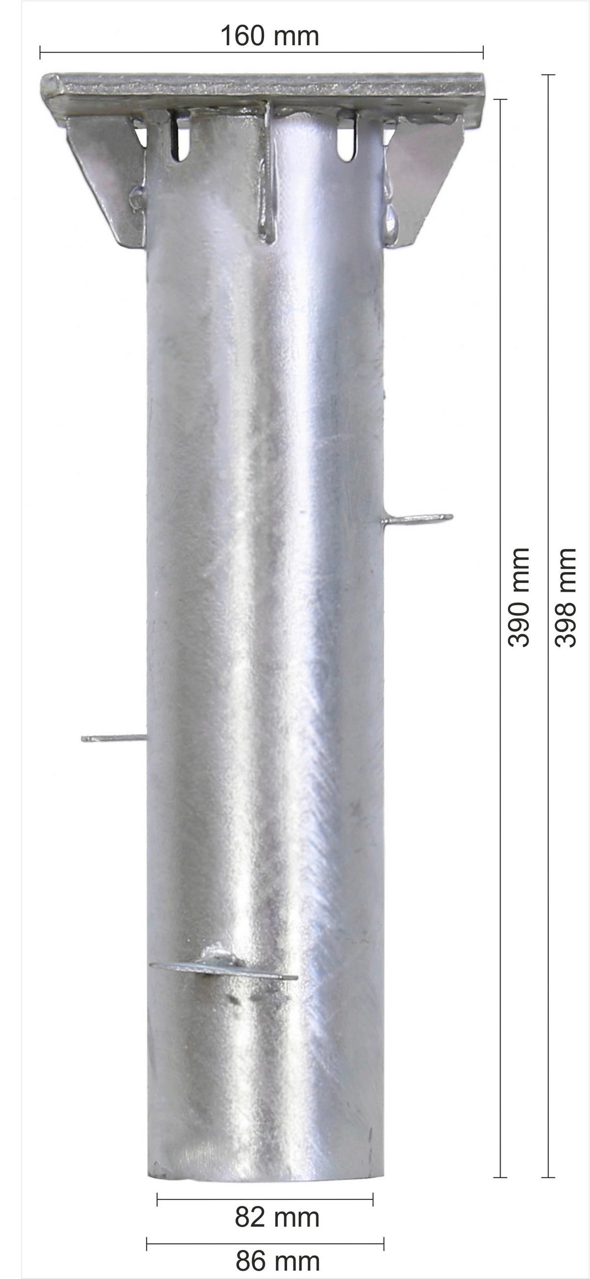Sonnenschirmständer Universal-Bodenplatte - Silberfarben, Basics, Metall (16/16/40cm) - Schneider