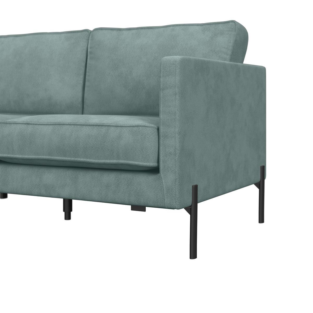 Ecksofa Yukon Türkis S: 154x232 Cm - Türkis/Schwarz, Trend, Textil (154/232cm) - Livetastic