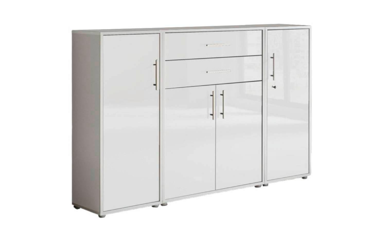 Aktenschrank Office Edition Grau/Weiß Hg, B: 172,6 cm