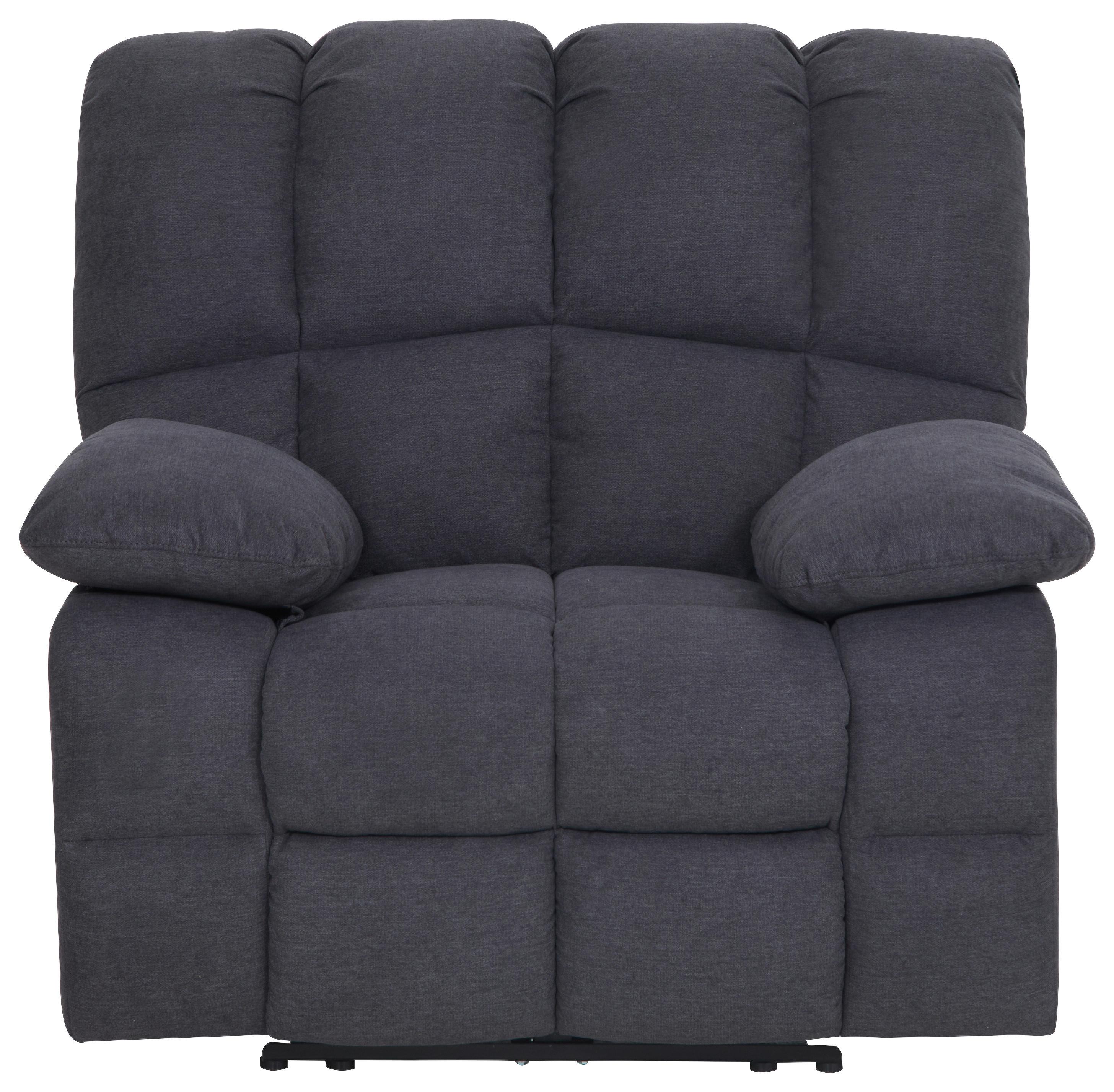 Relaxačné kreslo BOLTON, sivá, el.relaxačná funkcia - sivá, Basics, kov/drevo (108/103,5/96,5cm)