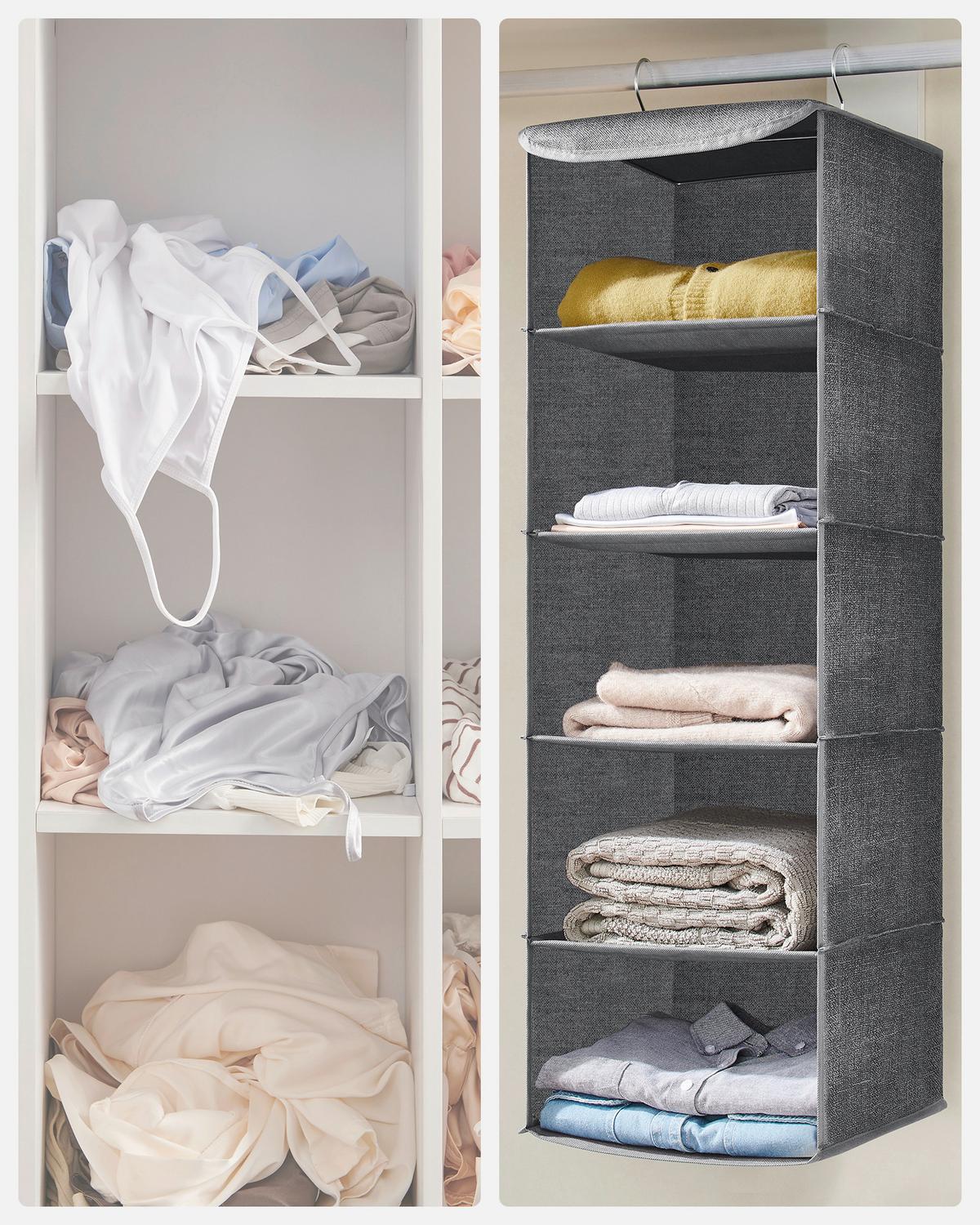 Organizer Grau BxHxT: 30x90x30 cm - Grau, Basics, Karton/Holz (30/90/30cm)