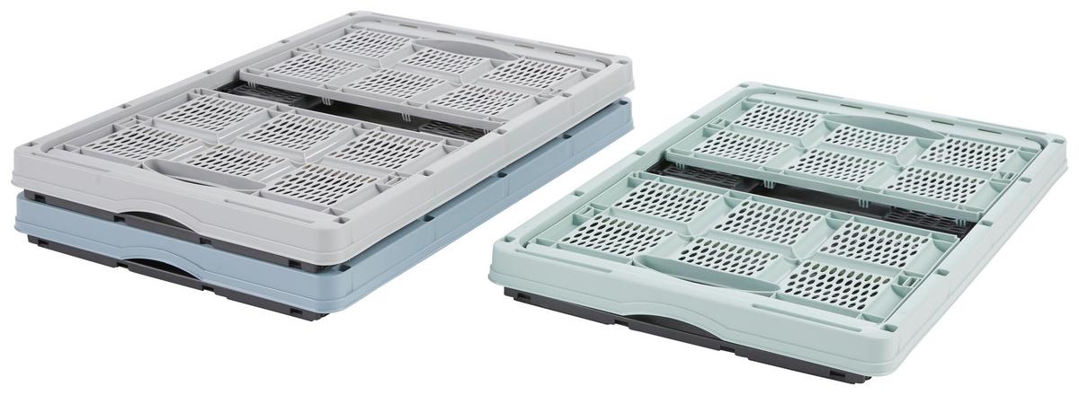 Klappbox Theodor - Sandfarben/Pastellblau, KONVENTIONELL, Kunststoff (51/34/23cm) - Ondega