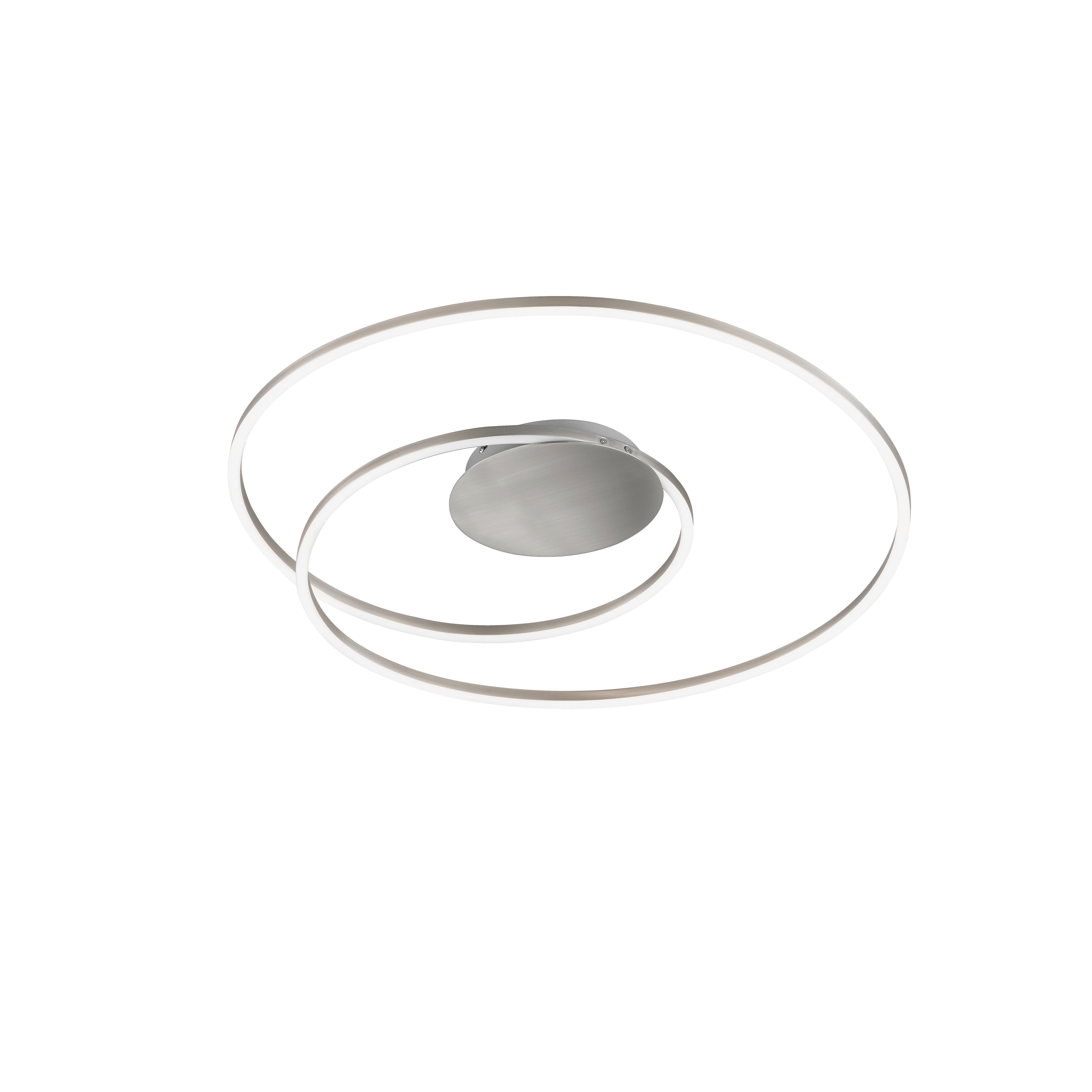 LED-Deckenleuchte 21295 Holy - Nickelfarben, Design, Metall (49/7,5cm) - Fischer & Honsel