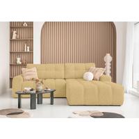 Ecksofa Lulu Gelb S: 268x184cm - Gelb/Schwarz, Design, Textil (268/184cm) - MID.YOU