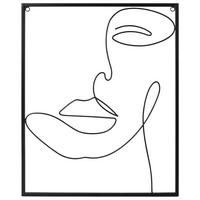 Nástenná dekorácia Lady, 36/45cm - čierna, Modern, kov (36/45cm) - Mömax