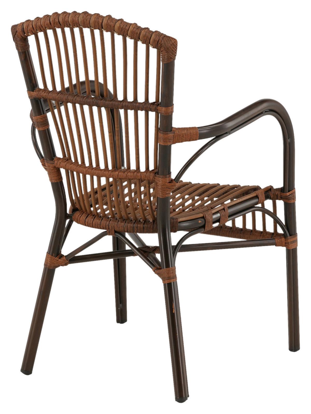 Gartensessel Galera Aluminium - Braun, KONVENTIONELL, Metall (55/90/63cm) - Gardenson