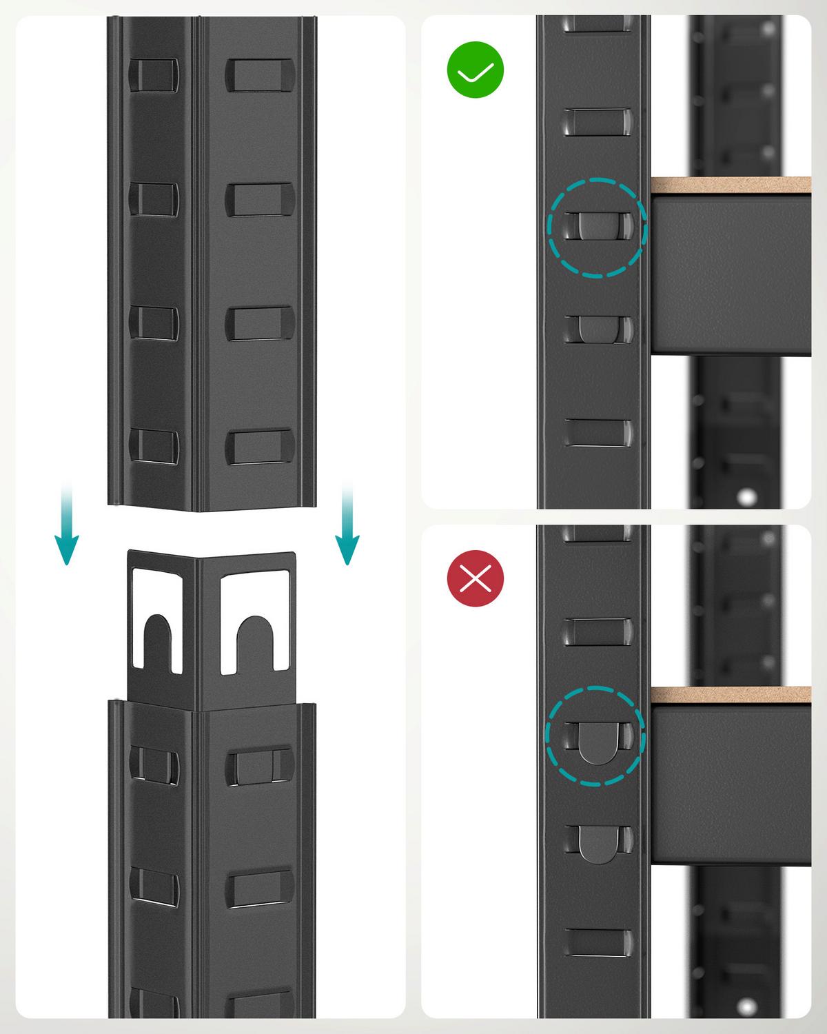 Schwerlastregal Shelving Braun/Schwarz B: 80 cm - Schwarz/Braun, Basics, Holzwerkstoff/Metall (80/160/40cm)