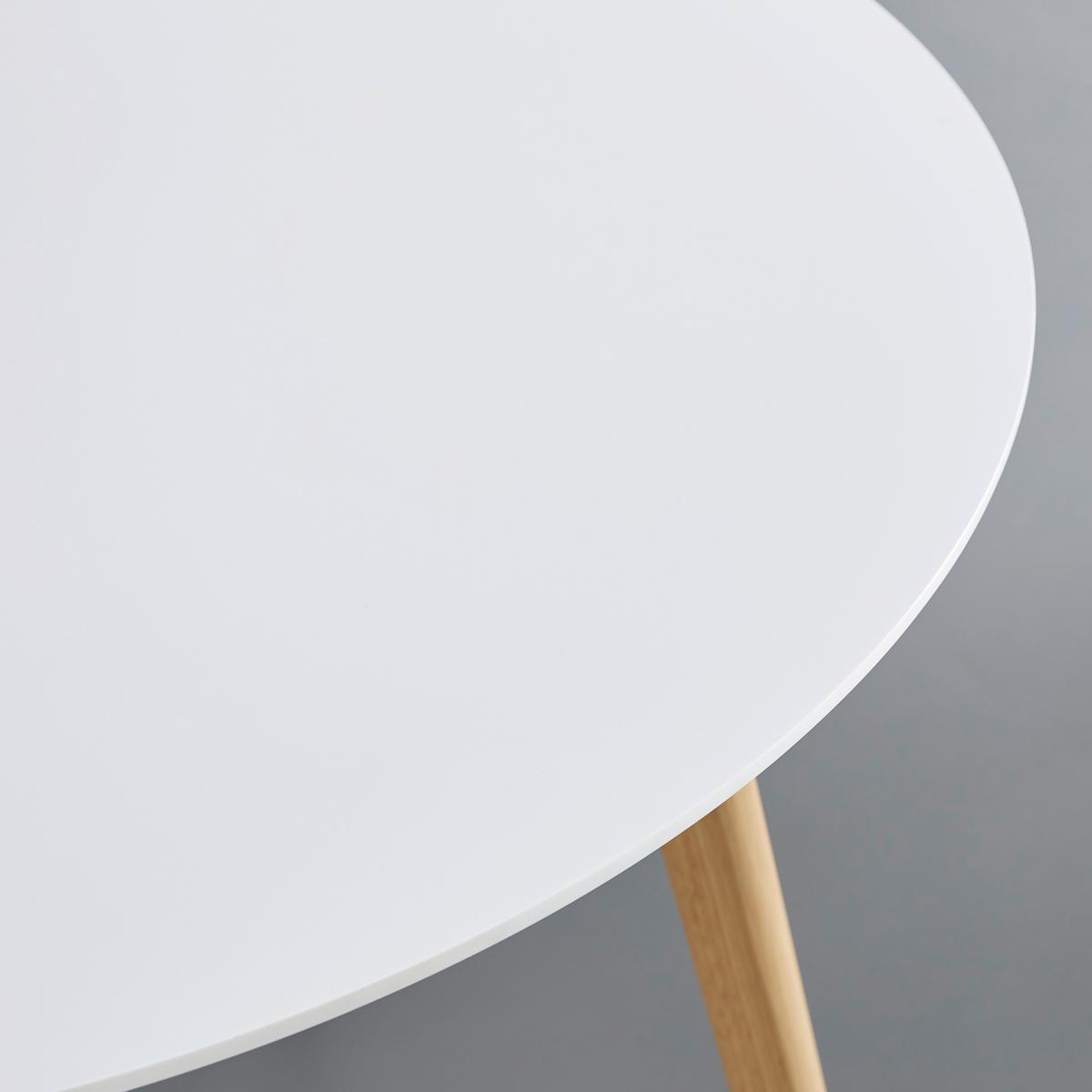 Jídelní stůl GAIA 90 cm - bílá/barvy dubu, Moderní, dřevo/kompozitní dřevo (90/75cm) - Bessagi Home