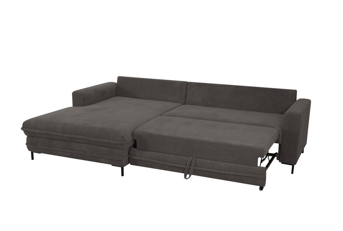 Ecksofa Armilla Taupe S: 174x272 cm - Taupe/Schwarz, Design, Textil (174/272cm) - MID.YOU