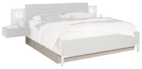 ÚLOŽNÝ PROSTOR POD POSTEL MODESTE - světle šedá, Moderní, kov/kompozitní dřevo (184/25/81cm)