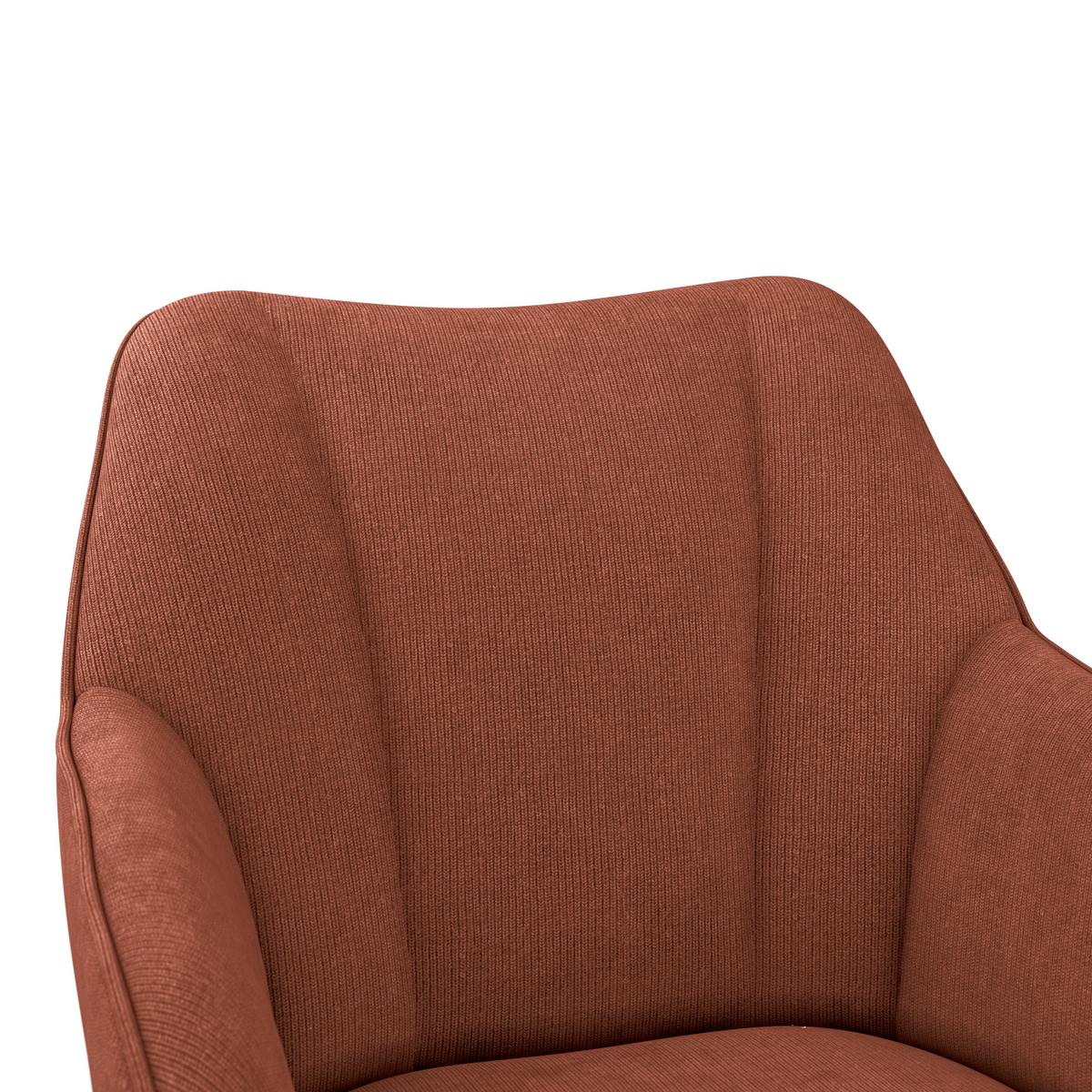 Karosszék Caro 2 Giga S - fekete/terrakotta, Konventionell, textil/fa (55/83/61cm) - Nedis SmartLife