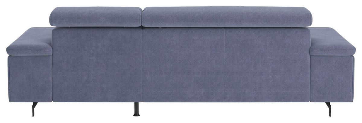 Ecksofa mit Bettkasten Emma Blau 267x165 cm - Blau/Schwarz, Textil (267/165cm) - MID.YOU