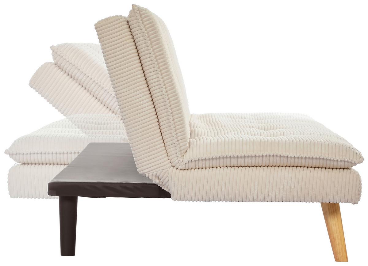 Schlafsofa Passau Weiß B: 181 cm - Schwarz/Weiß, Basics, Holz/Textil (181/77/92cm) - P & B