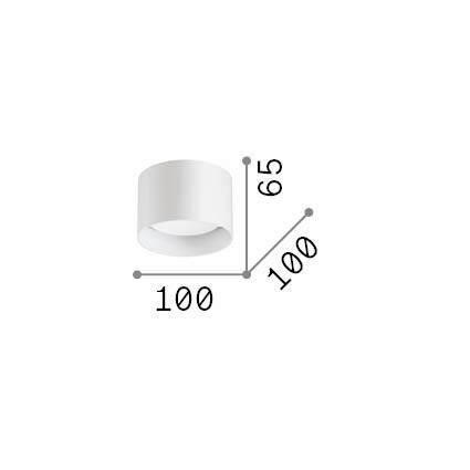 Deckenleuchte Ottone Messingfarben D: 10 cm - Messingfarben, Basics, Metall (10/6,5cm) - Ideal Lux