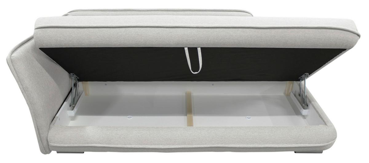 Relaxliege Latte L: 107 Cm Beige Mit Bettkasten - Beige/Silberfarben, Design, Textil (107/84/99/224cm) - MID.YOU