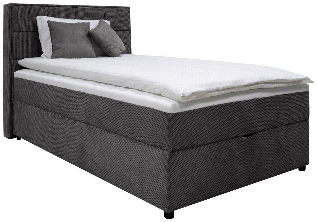 Boxbett mit Bettkasten Catania 120x200 cm Anthrazit - Anthrazit, MODERN, Holz/Holzwerkstoff (120/200cm) - MID.YOU