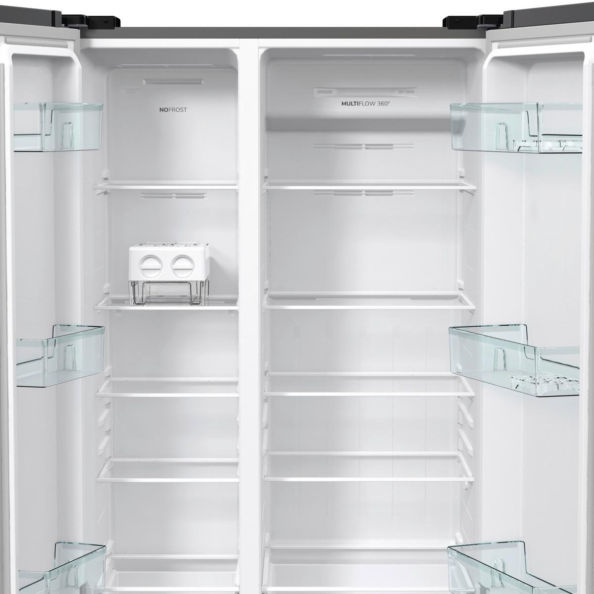 Side-By-Side Nrr9185eaxl Silberfarben Super-Gefrieren - Silberfarben, Basics, Metall (91/178,6/64,3cm)