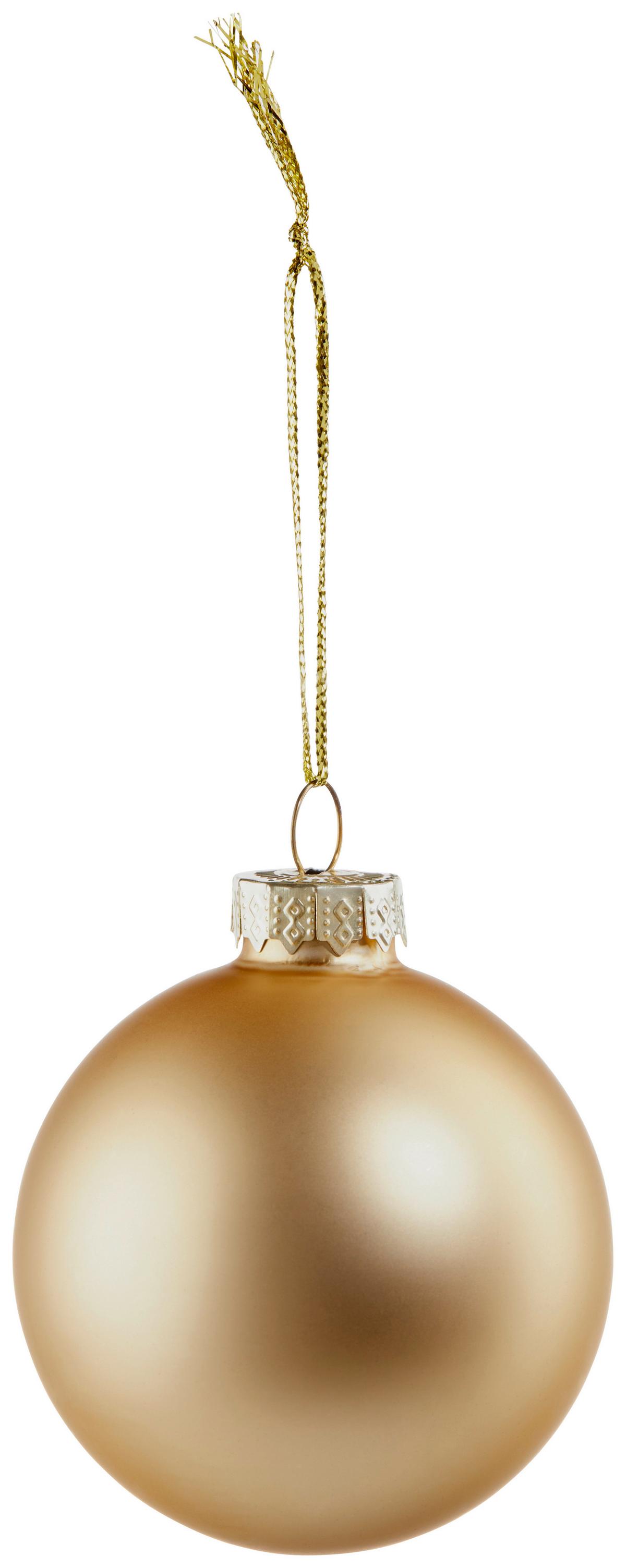 Christbaumkugel-set Leni - Goldfarben, Basics, Glas