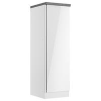 Apothekenschrank Monza B: 50 cm Weiß/Grau 3 Ablagen - Weiß Hochglanz/Weiß, LIFESTYLE, Holzwerkstoff (50/166/60cm) - Held