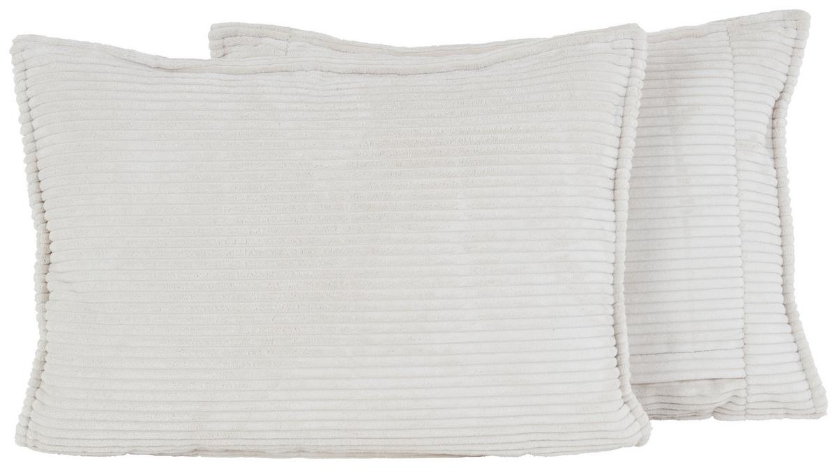 Zierkissen Lea 62x47 cm Polyester Beige mit Zipp - Beige, KONVENTIONELL, Textil (62/47cm) - Luca Bessoni