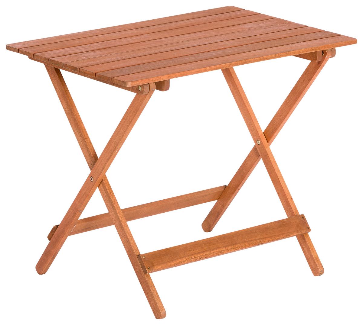 Balkonmöbel Set Porto Klappbar Aus Echtholz Massiv - Naturfarben, KONVENTIONELL, Holz (40/82/49cm) - Gardenson