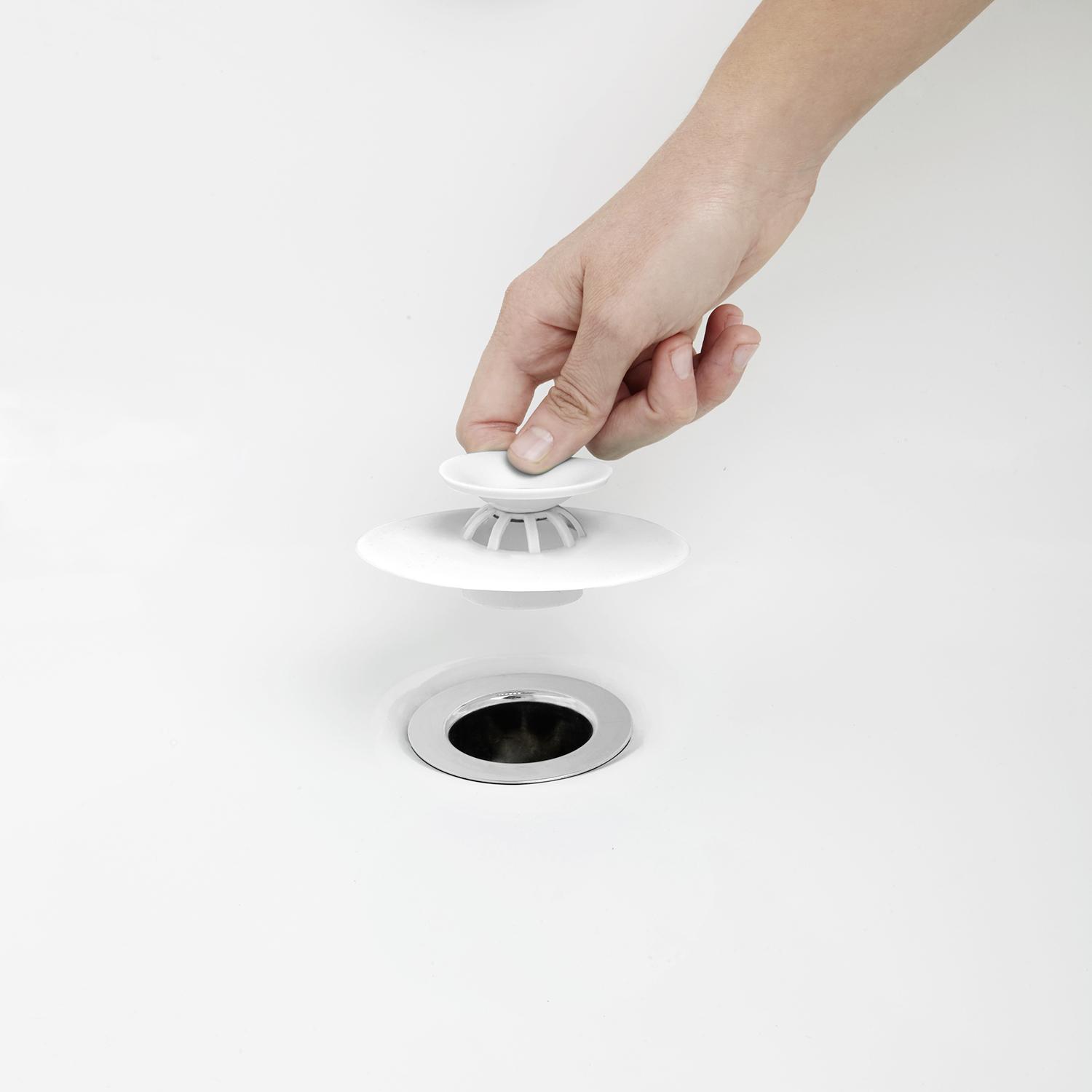 Sítko do dřezu Easy-Flex, 20/12/3cm - bílá, Moderní, kov/plast (10,2/2,5cm) - Premium Living