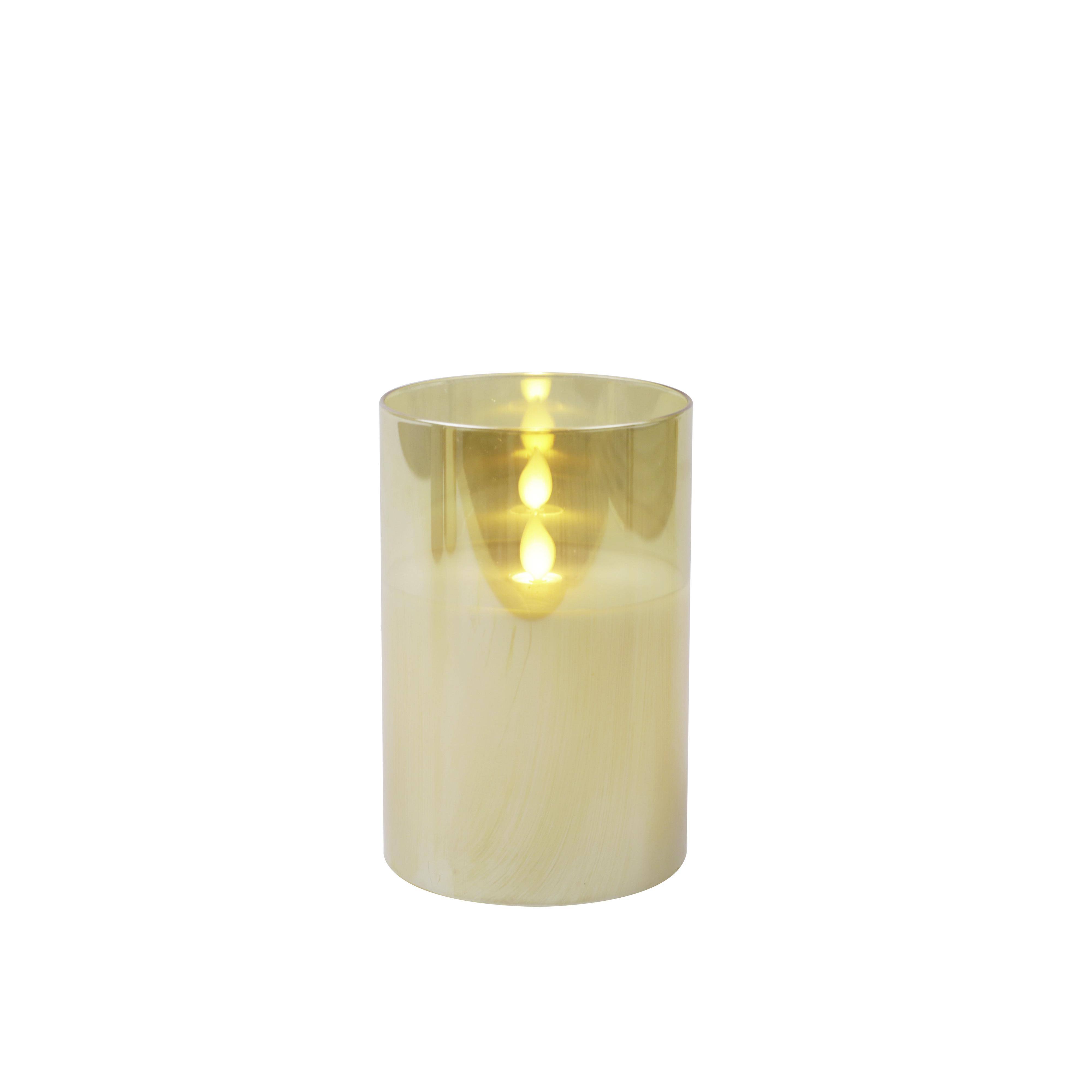 Sklenený Svietnik Mira - šampanská, sklo (10/15cm) - Modern Living