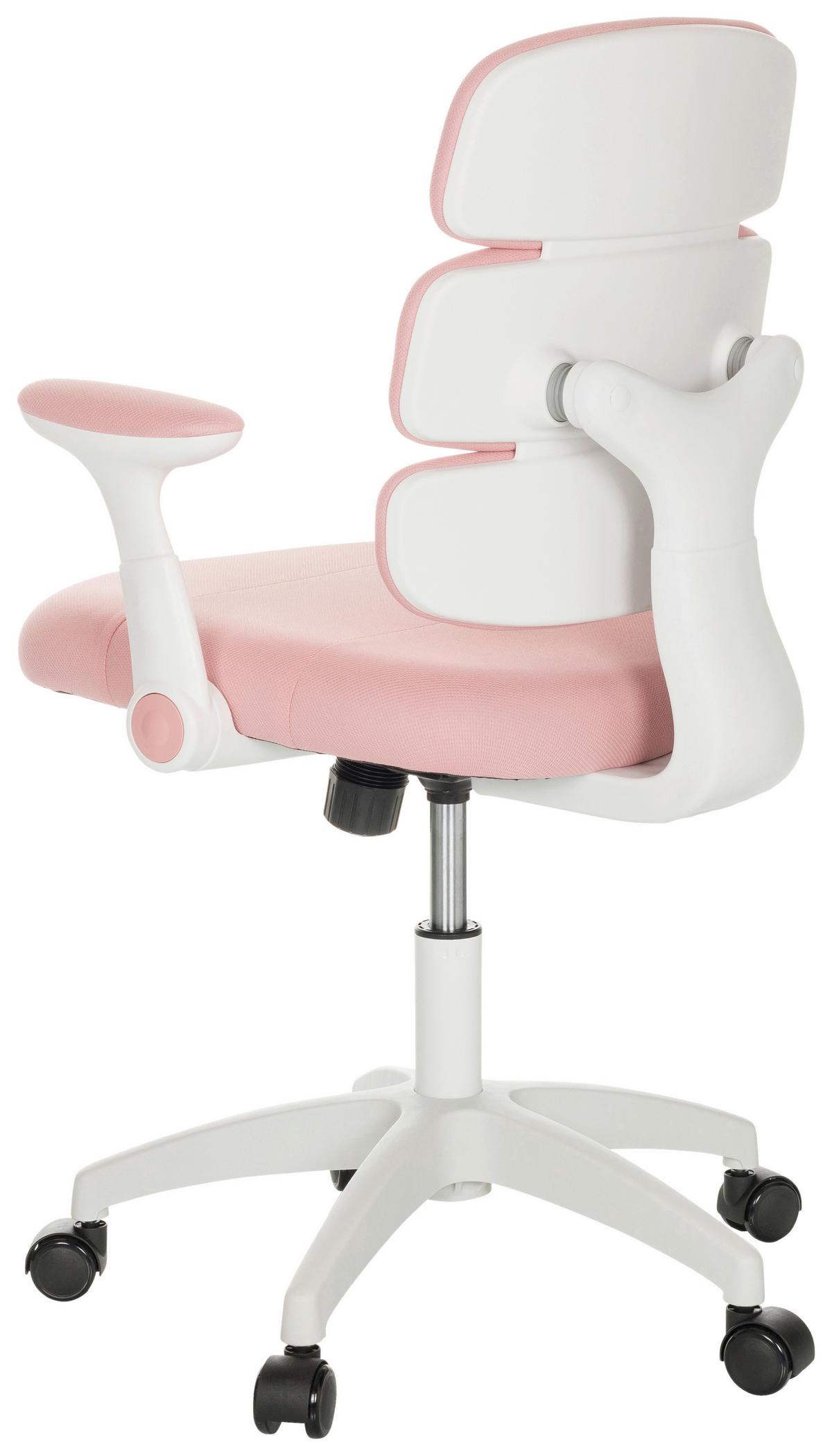 Jugenddrehstuhl Kid Ergolino W - Rosa/Weiß, Basics, Kunststoff/Textil (62/86-97/62cm) - MID.YOU