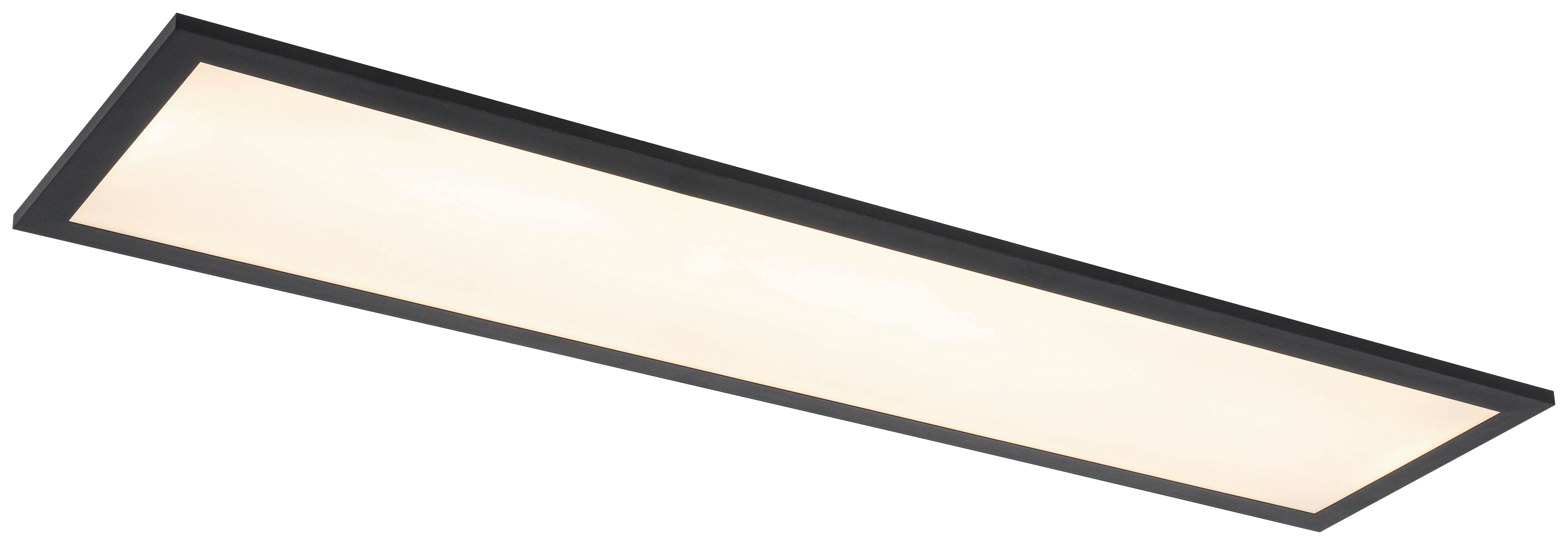 STROPNÍ LED SVÍTIDLO JUO - bílá/černá, Moderní, kov/plast (80/20/6,5cm) - Mömax