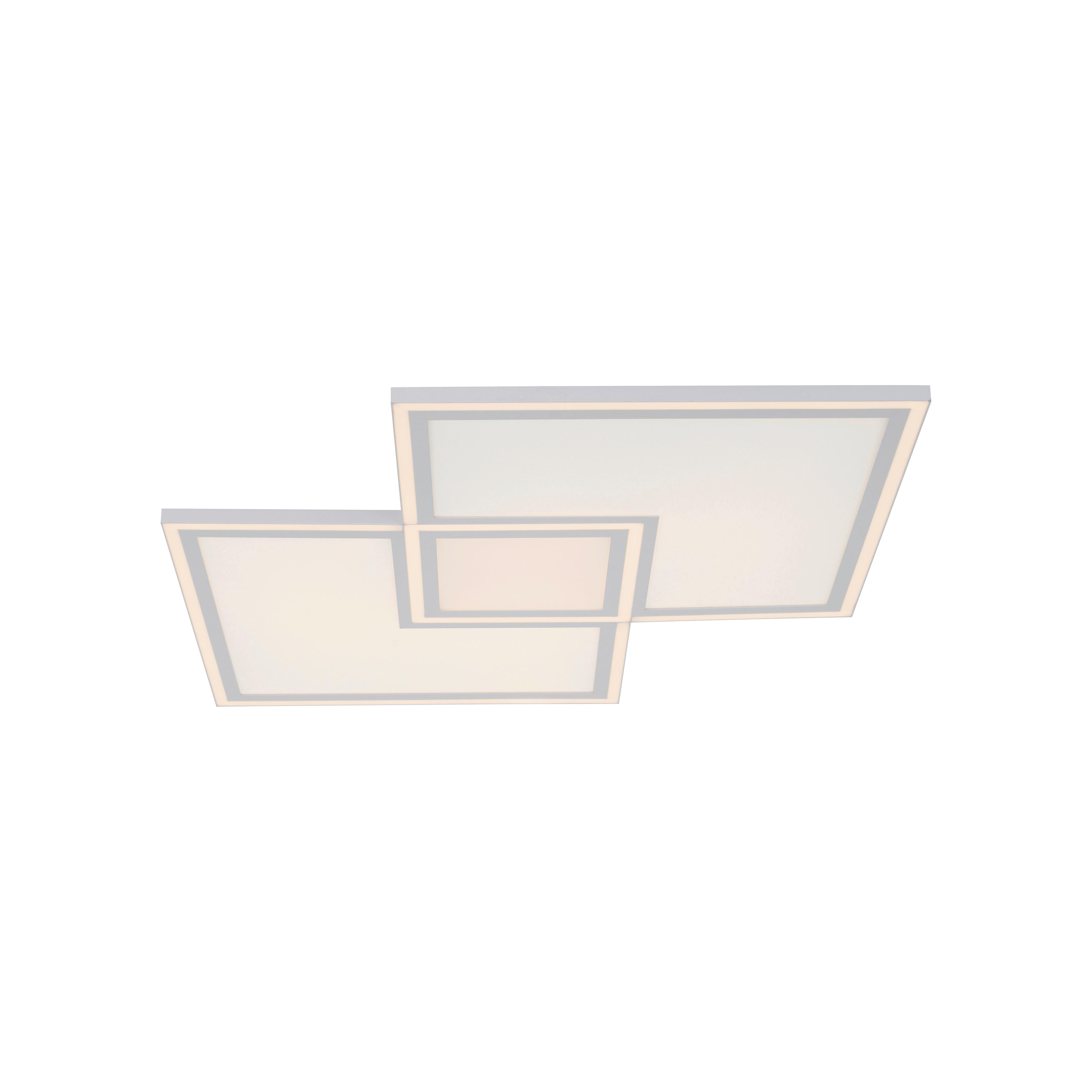 LED-Deckenleuchte Edging L: 67,7 cm dimmbar mit Schalter - Weiß, Design, Kunststoff/Metall (67,7/67,7/5,8cm)