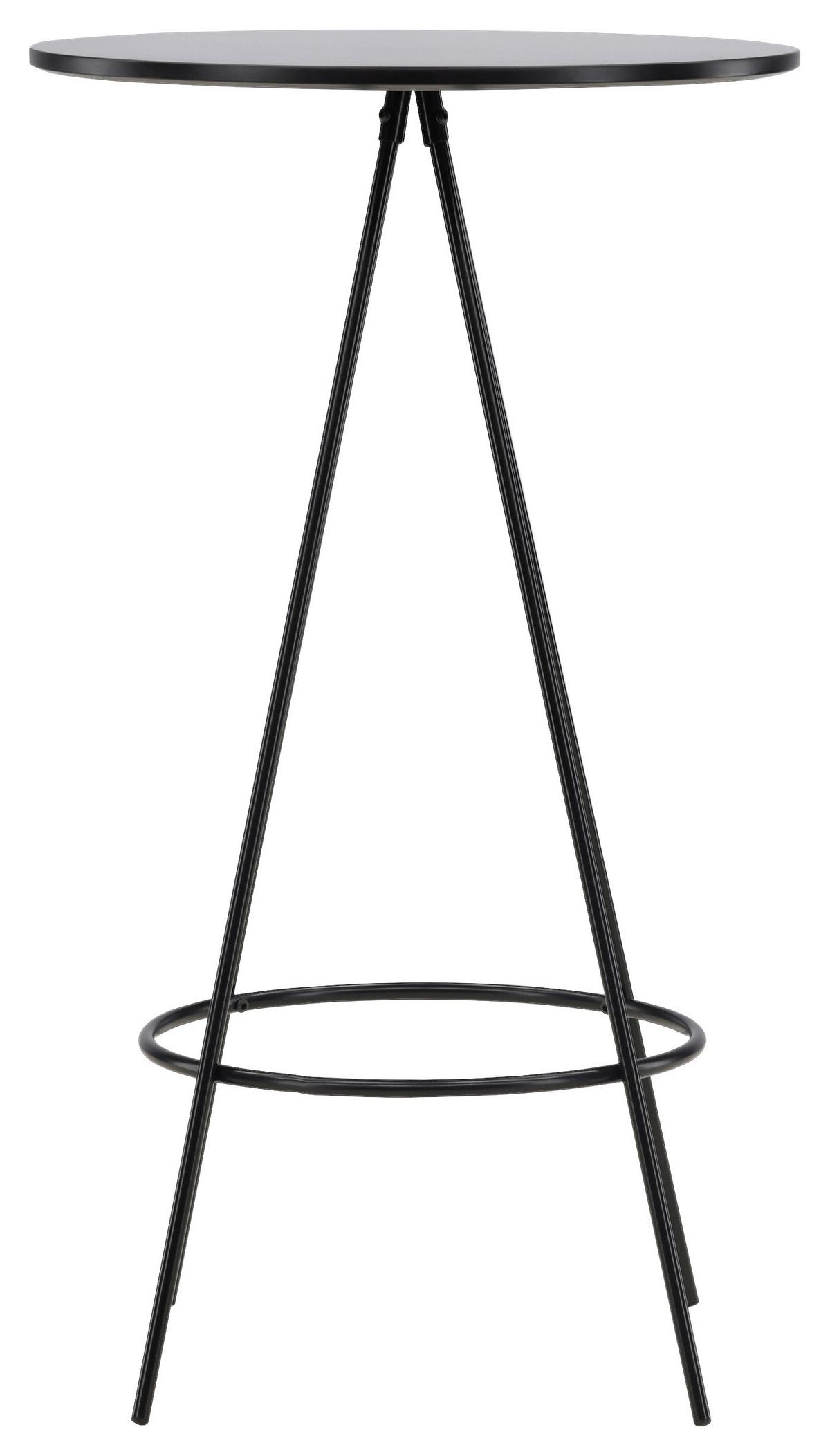 Barhocker Bistro - Schwarz, Design, Holzwerkstoff/Metall (60/105/60cm) - Livetastic
