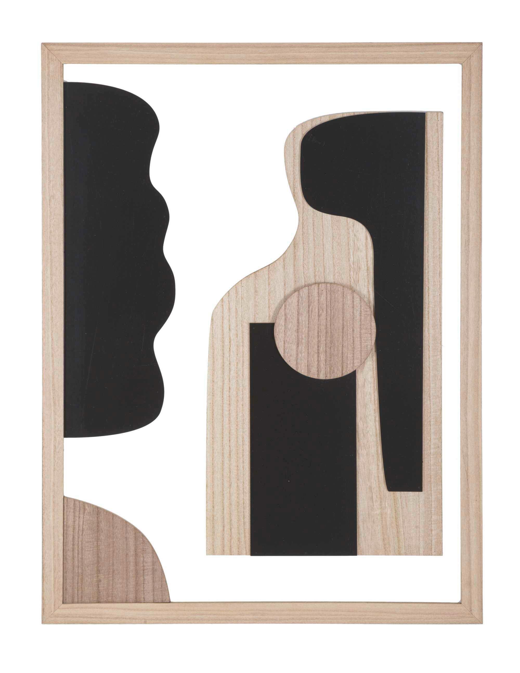 Wanddeko Astry A Schwarz, Weiß B: 60 cm - Basics, Holzwerkstoff (60/80/2 cm)